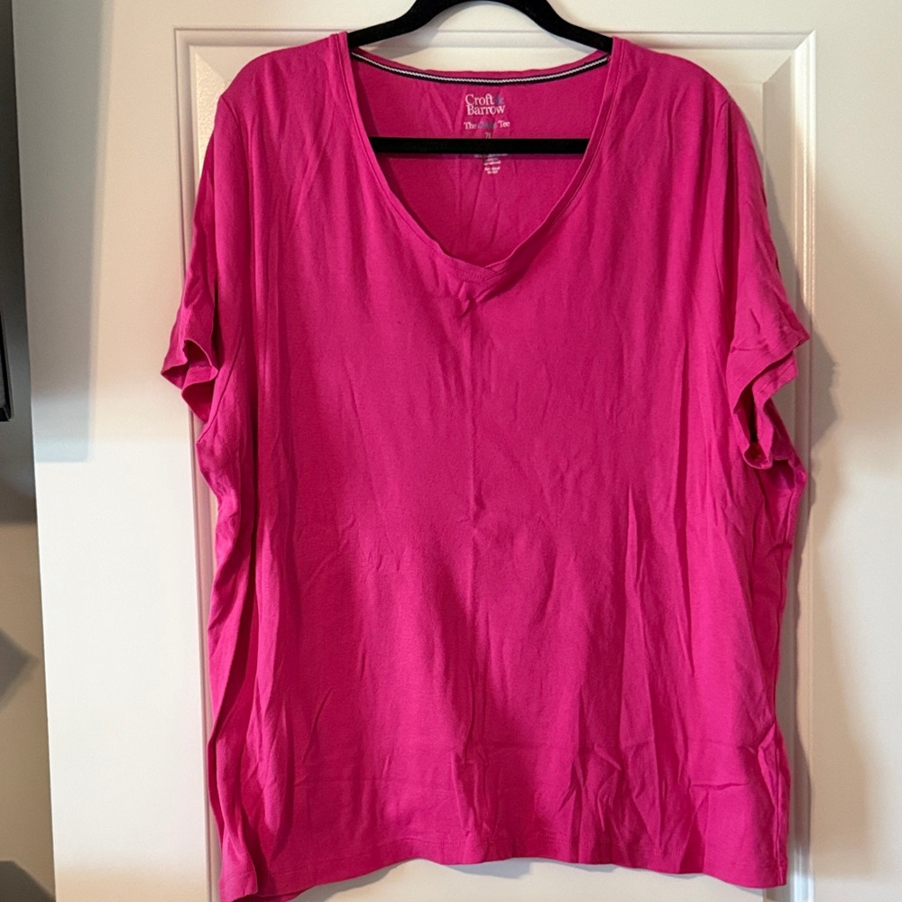 V Neck Short Sleeve Top